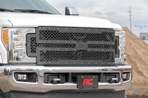 Ford F-250 Super Duty Mesh Grille - Rough Country - Rough Country - Black - '17-'19